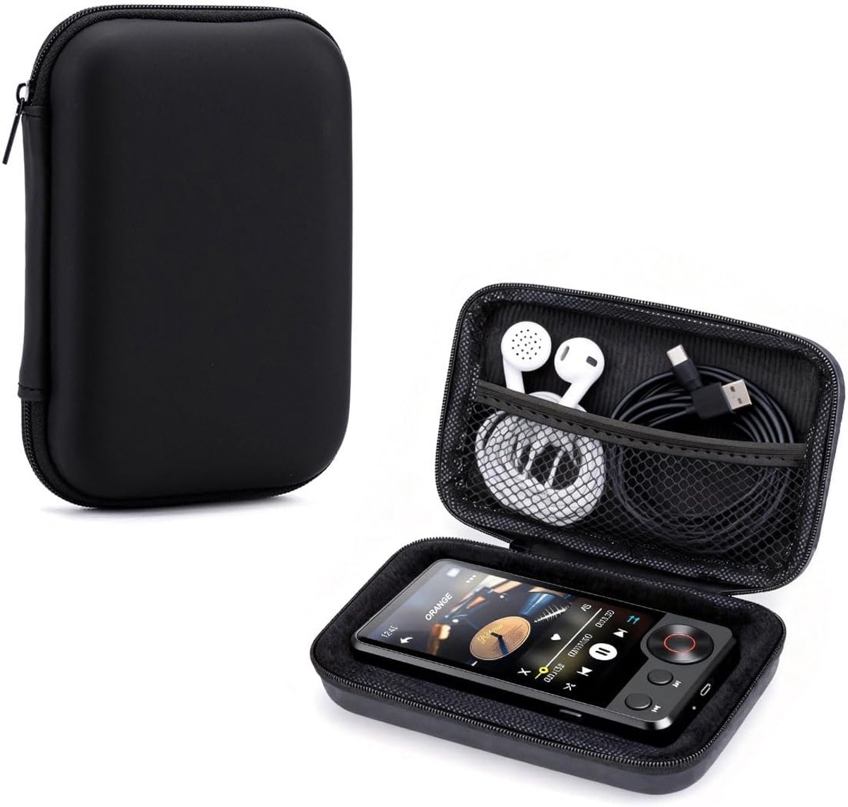 Compatibel met MECHEN D53 MP3-speler, schokbestendig, lichtgewicht, duurzaam, EVA-harde hoes, beschermhoes, compatibel met MECHEN D53 HiFi MP4-speler