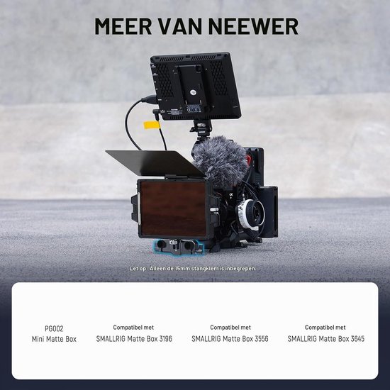Matte Box Steun met LWS 15mm Dual Rod Klemmen en 0.25" Schroef voor Professionele Filmproductie — afbeelding 4