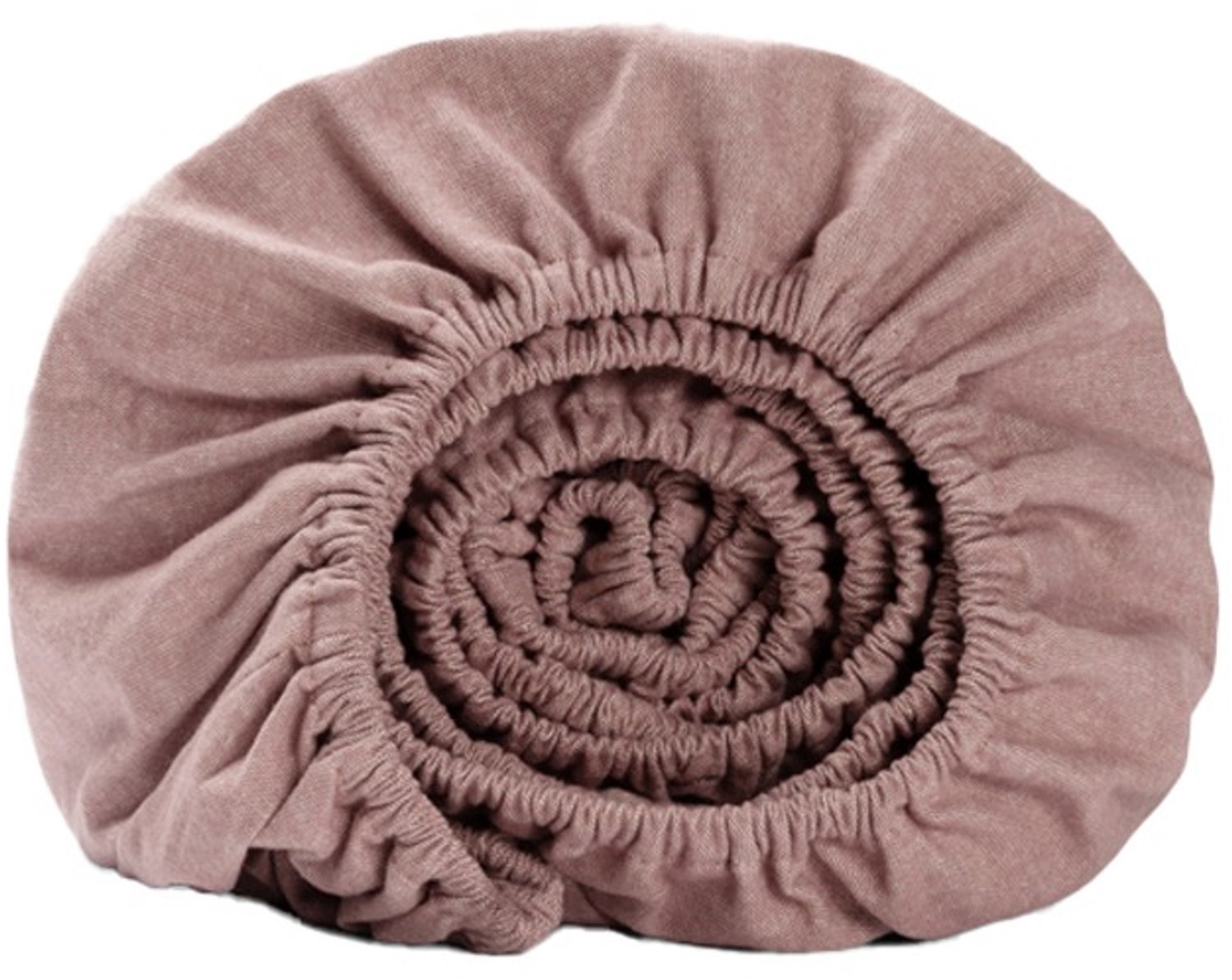 Yumeko kinderhoeslaken flanel mauve chambray 70x150x15 - Biologisch & ecologisch