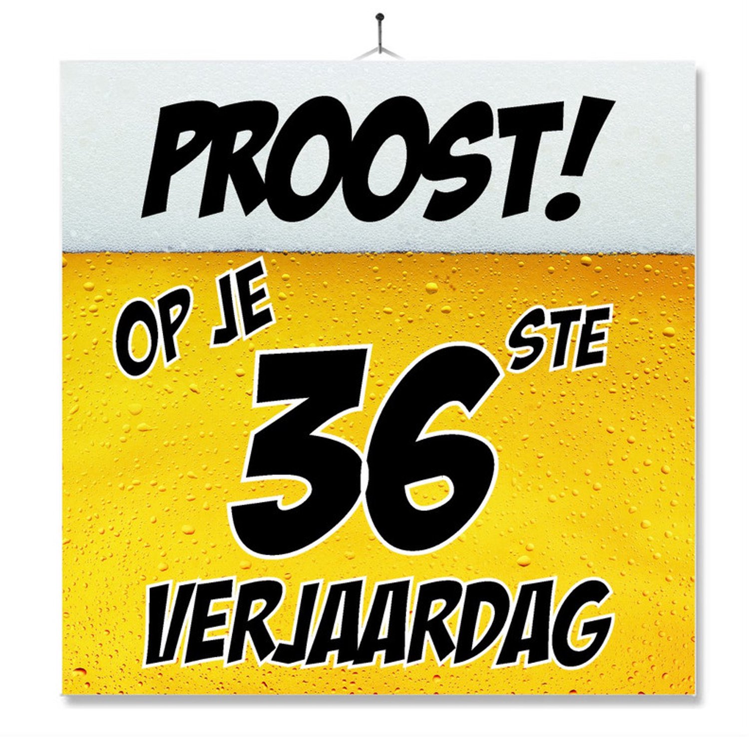 MC Living Tegel Met Opdruk | Grappig | Humor | Verjaardag kado | Proost op je 36ste verjaardag Multi-Color