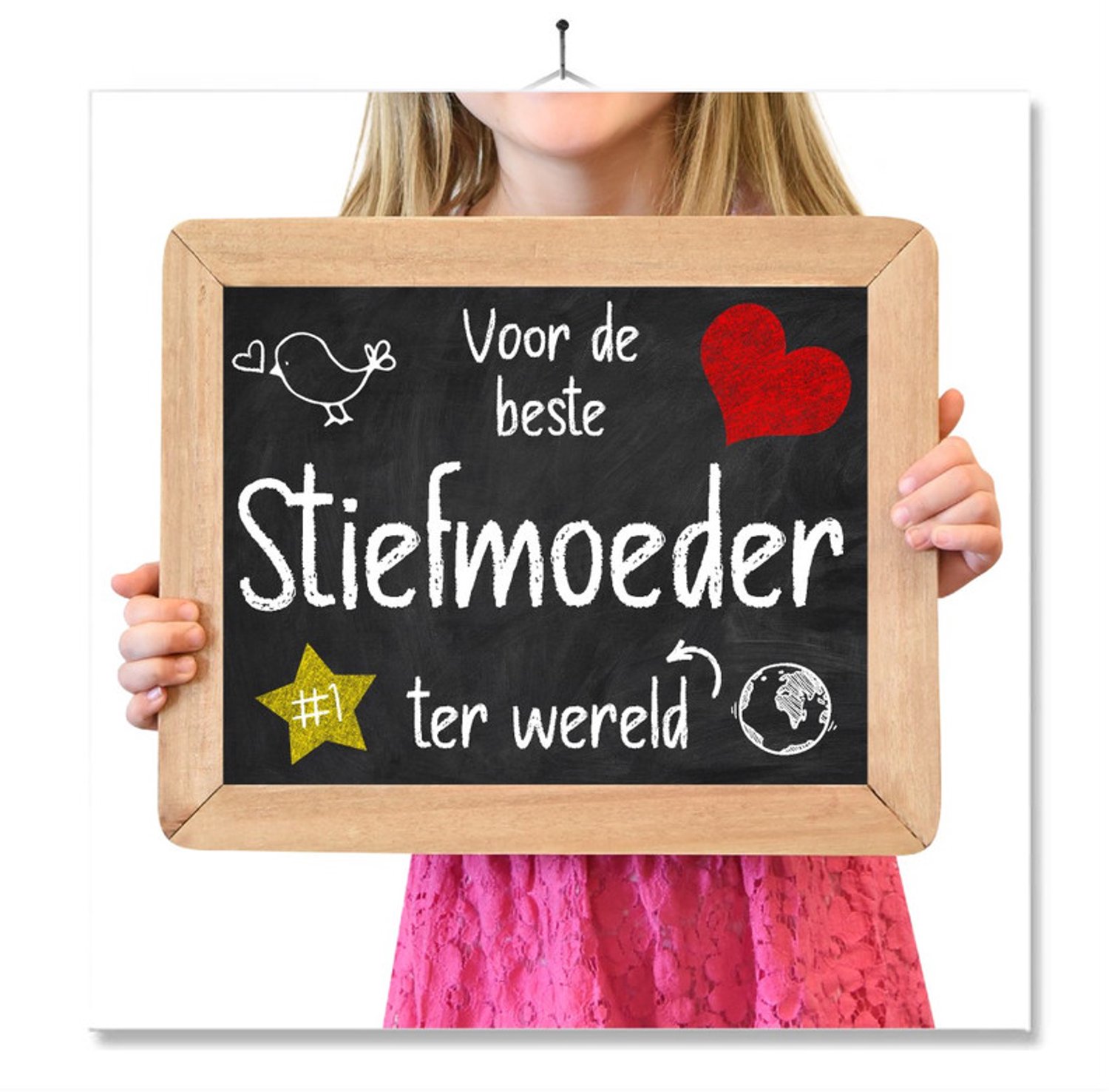 MC Living Tegel Met Opdruk | Verjaardag kado | Toilet WC | Voor de beste stiefmoeder ter wereld ontwerp 2