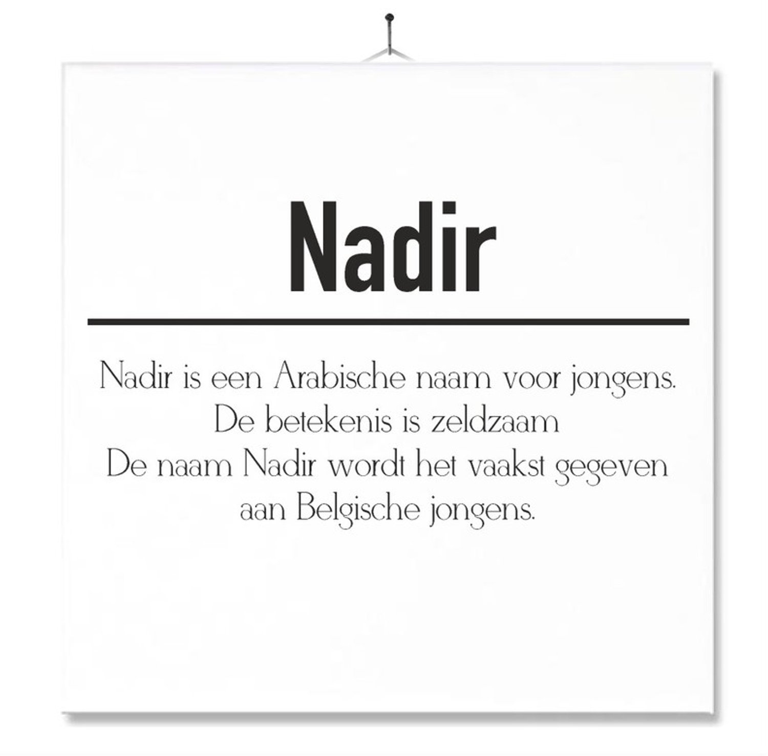MC Living Tegel Met Opdruk | Betekenis | Kado | Cadeau | Met Naam - Nadir Multi-Color