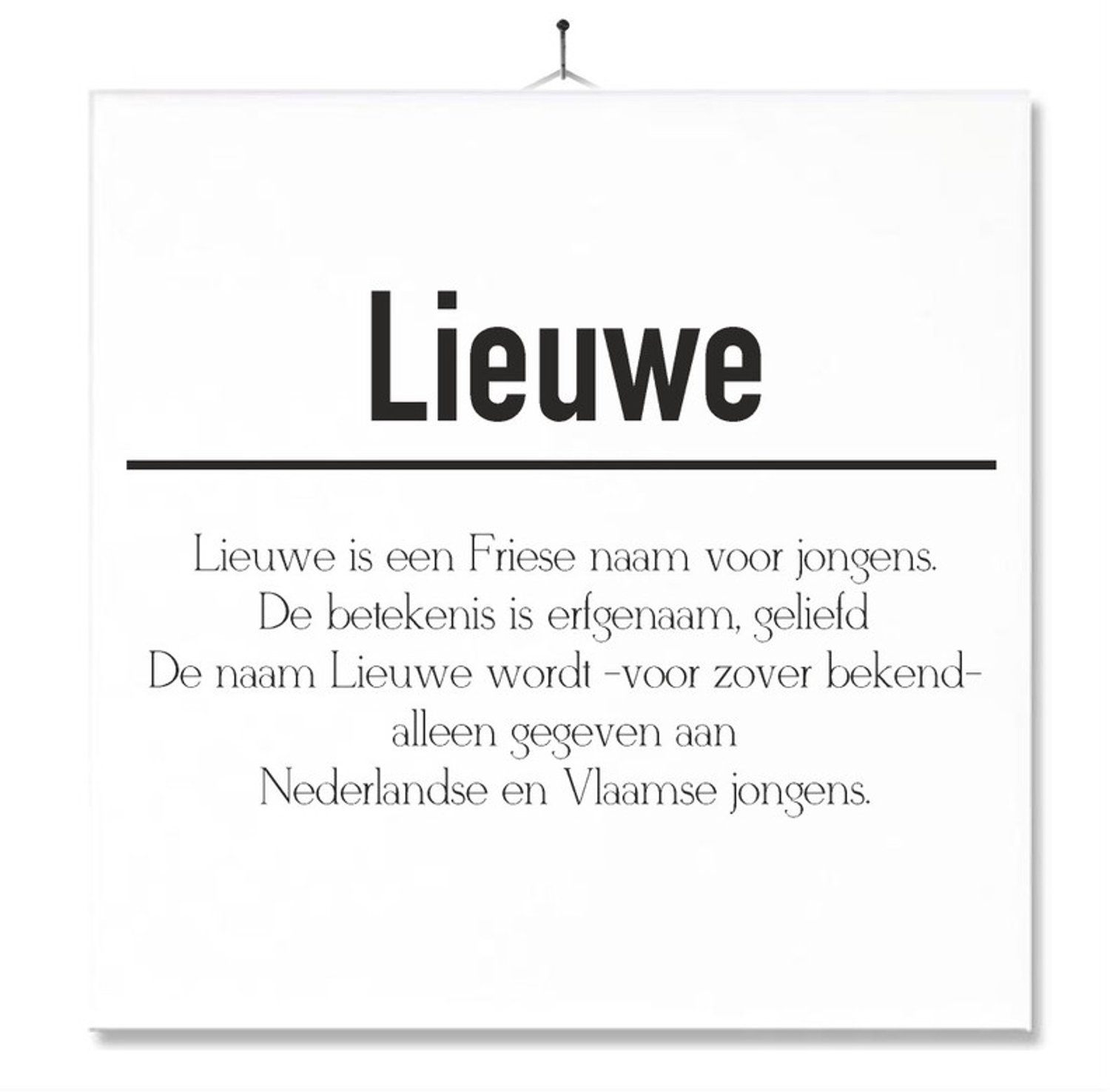 MC Living Tegel Met Opdruk | Betekenis | Kado | Cadeau | Met Naam - Lieuwe Multi-Color