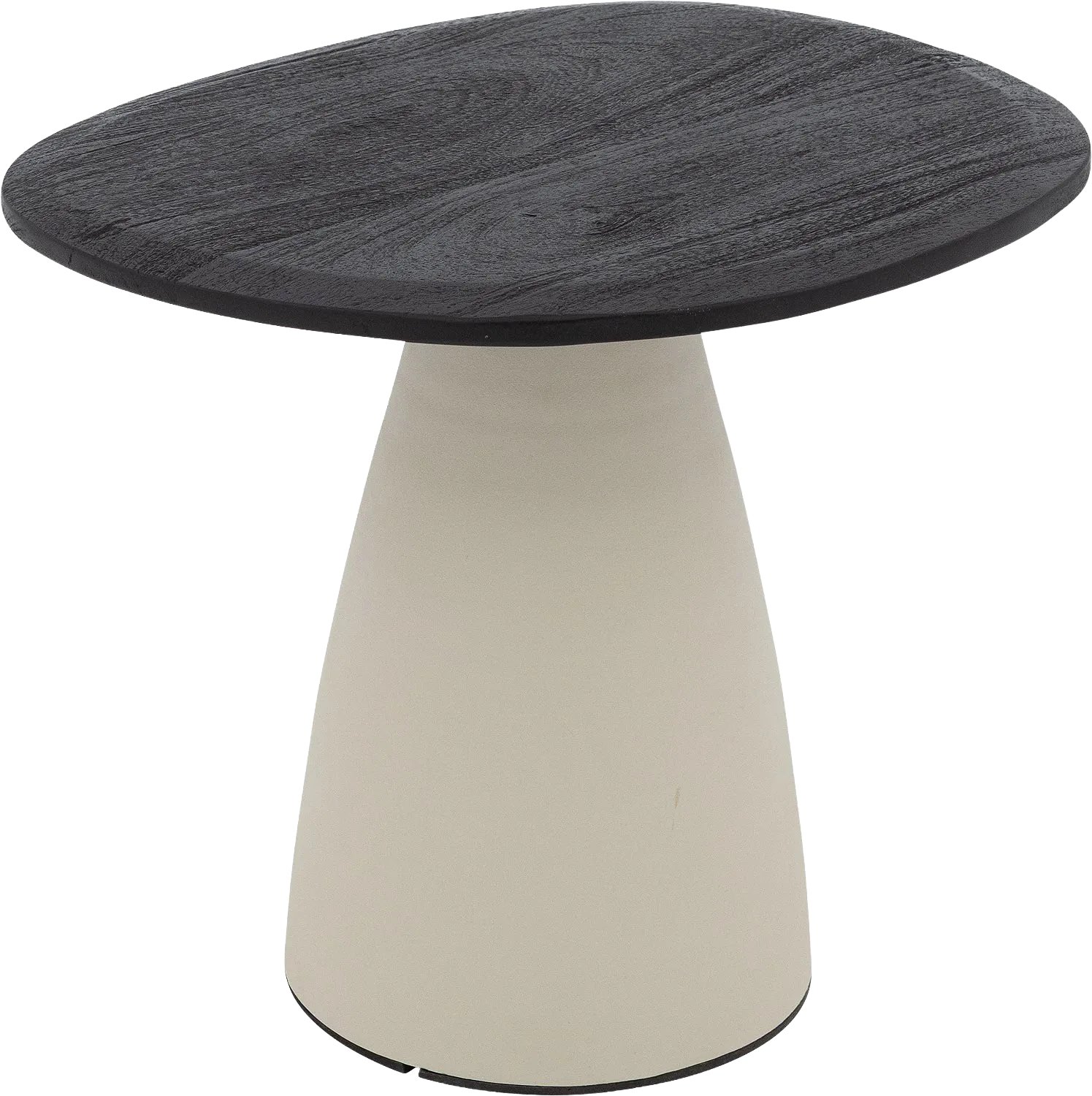 Goossens Salontafel Lira - 50 x 42 x 43 - mango - zwart - organisch mango zwart gezandstraald gelakt