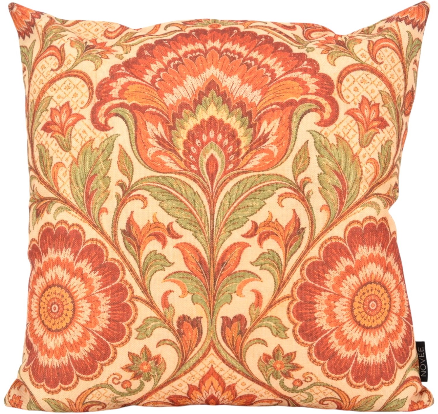 NOVÉE Sierkussen Folk Garden | 45x45 cm | Katoen/Linnen Beige/Multi