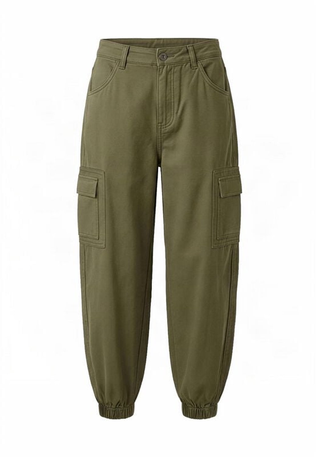 Urban Classics Ladies Cotton Twill Cargo Pants Dames Cargobroek – 31 Groen