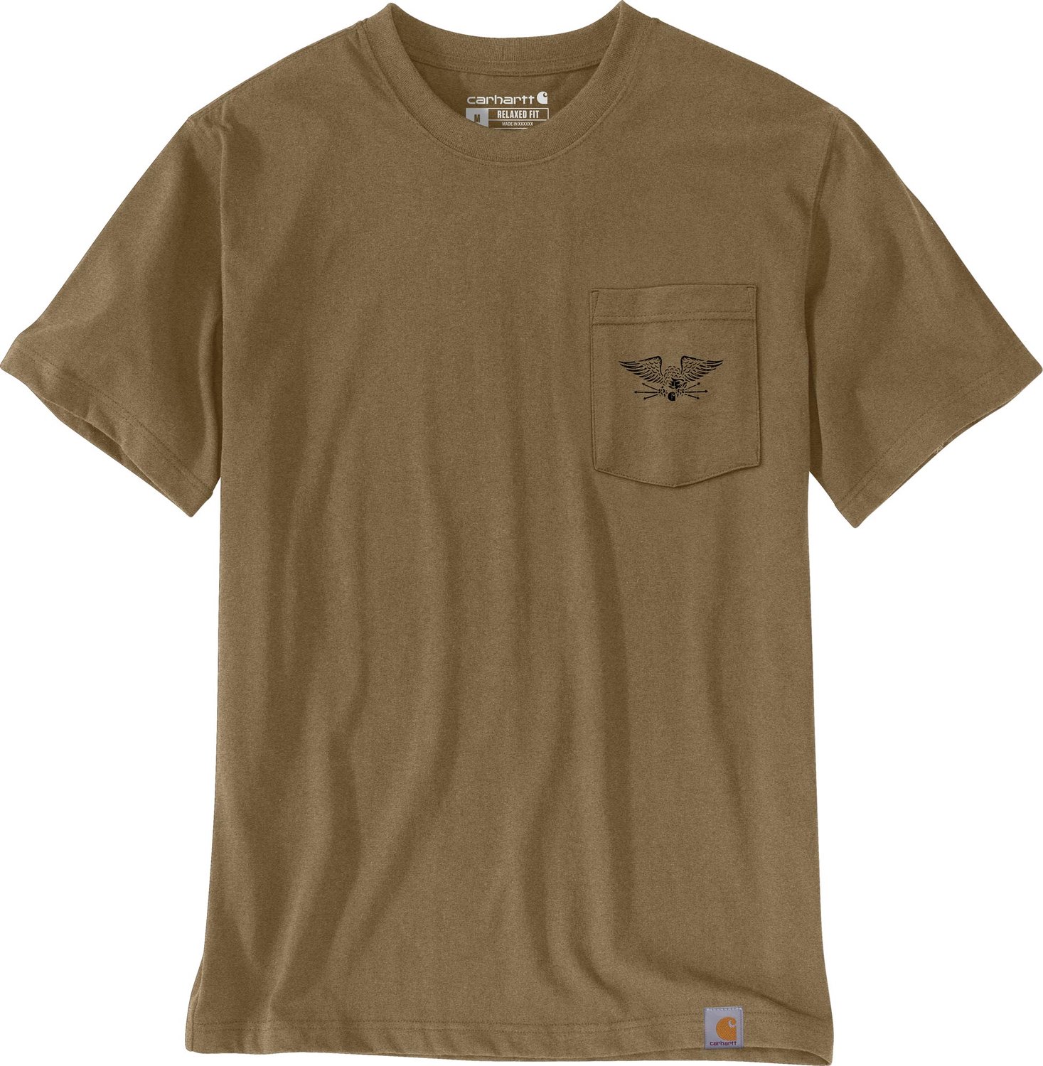 Carhartt T-shirt Irvine Relaxed Hardwork Eagle 107777 Night Fatigue Heather