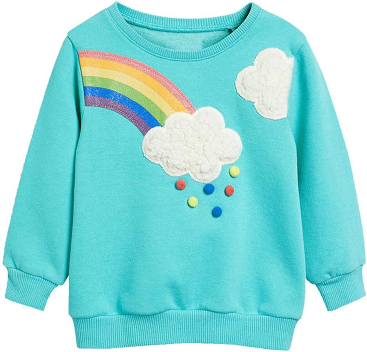 Sweatshirt voor meisjes, lang mouw, katoen, 1-7 jaar