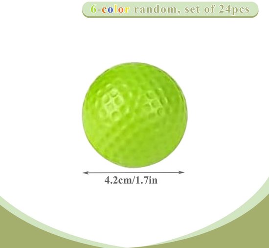Set van 24 Mini Golfballen voor Training en Vermaak — afbeelding 2