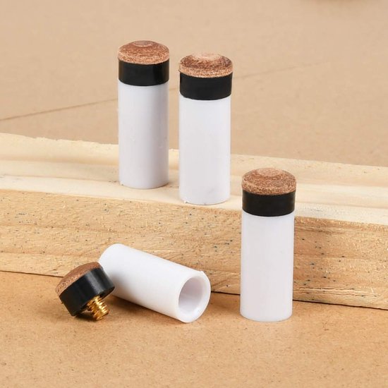 Set van 15mm Billiard Cue Tips met Schroefbevestiging — afbeelding 3