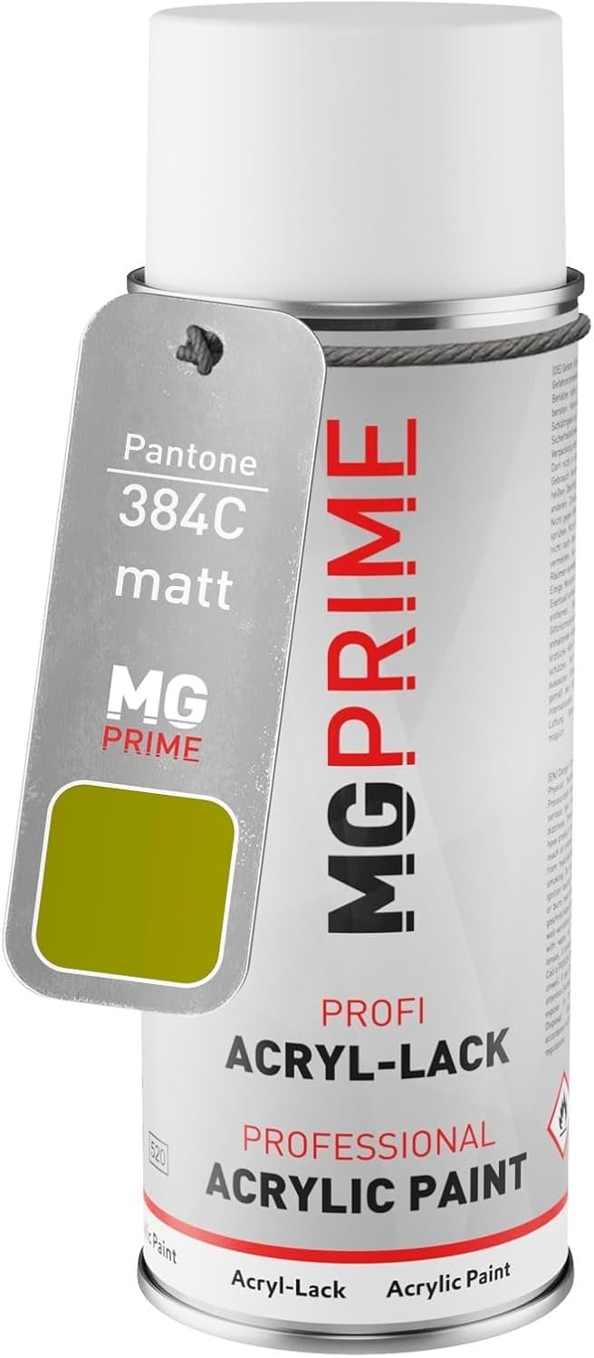 Acryllak spuitbus 400 ml - Pantone 384C groen mat - sneldrogend - professionele kwaliteit - ServiceTopper