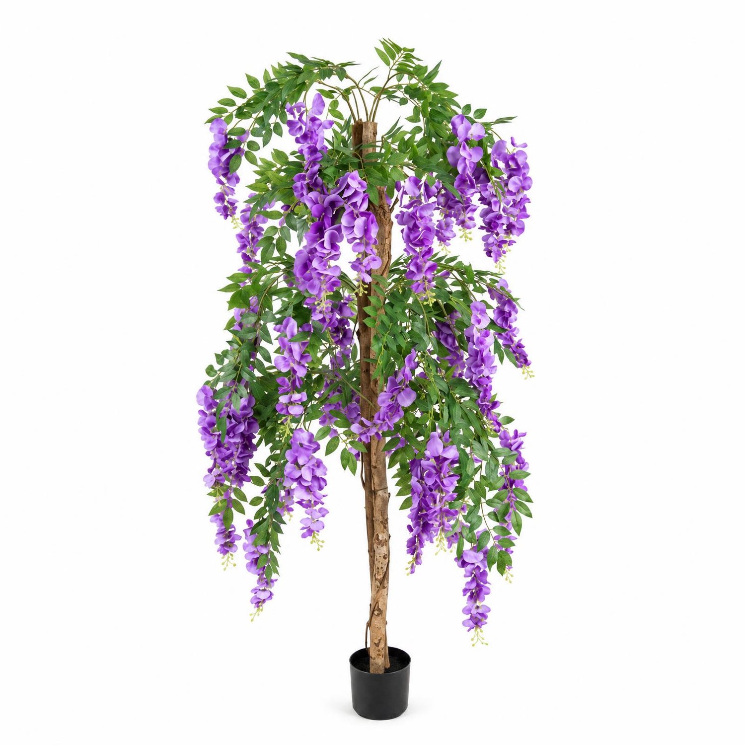EDENIA Kunstmatige glycine in een pot, hoogte 150 cm Paars