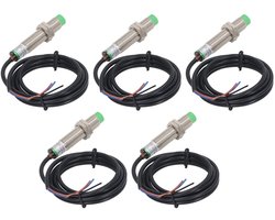 Naderingssensor Pakket van 5 Stuks - Inductieve Naderingssensor - NPN NC Sensor - M12 Normaal Gesloten - IP65 Waterdicht - Betrouwbaar Materiaal