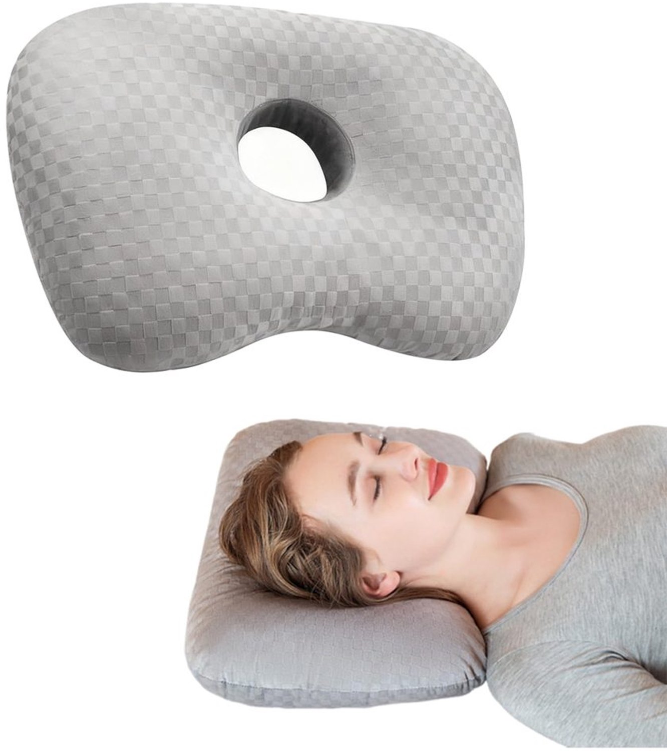 Donut Kussen voor Oorpiercing - Comfortabel voor Zijslapers met Uitholling