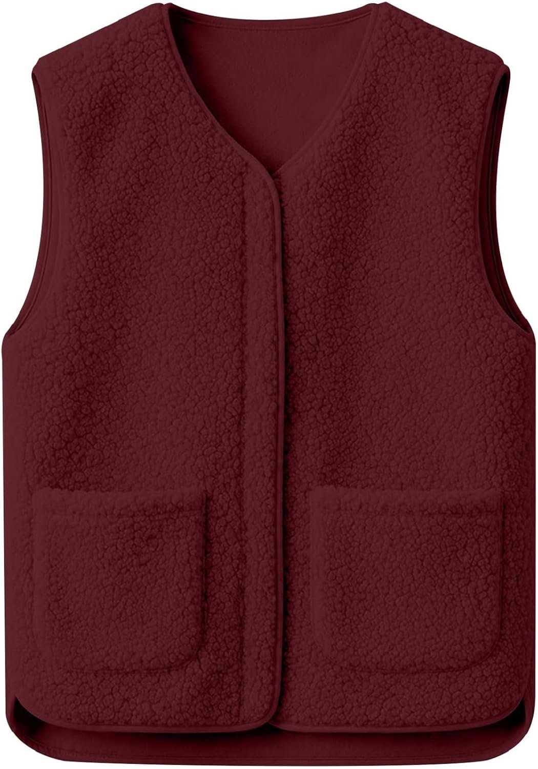 Fleece vest met ritssluiting en zakken