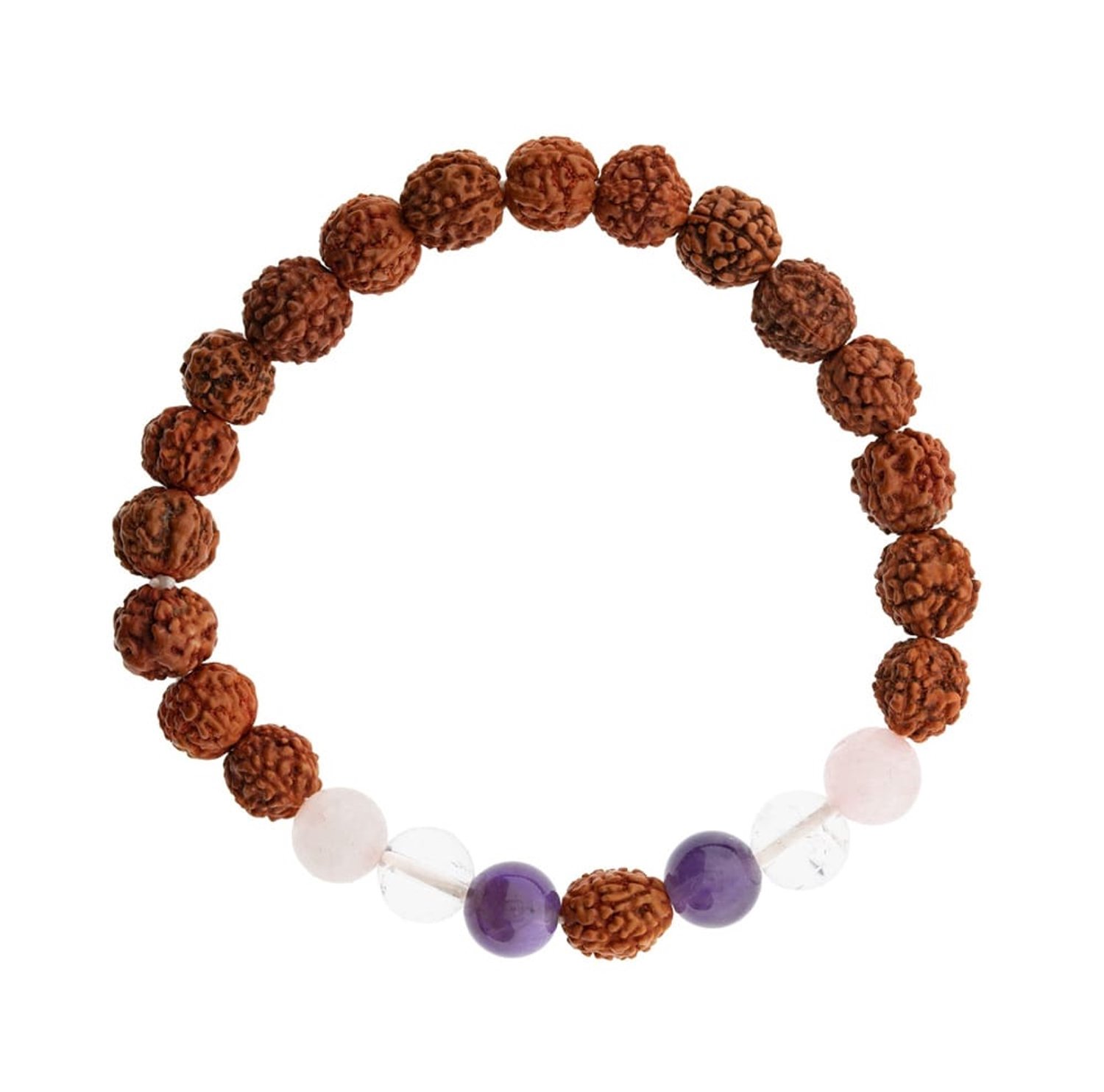 BERK Rudraksha armand met Edelstenen Zwart