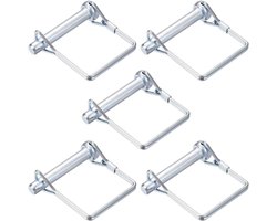 vergrendelingspinnen 8mm x 50mm - hoogwaardig verenstaal - vierkante houderkabelclip - snelle vergrendeling - 5 stuks - Vemera