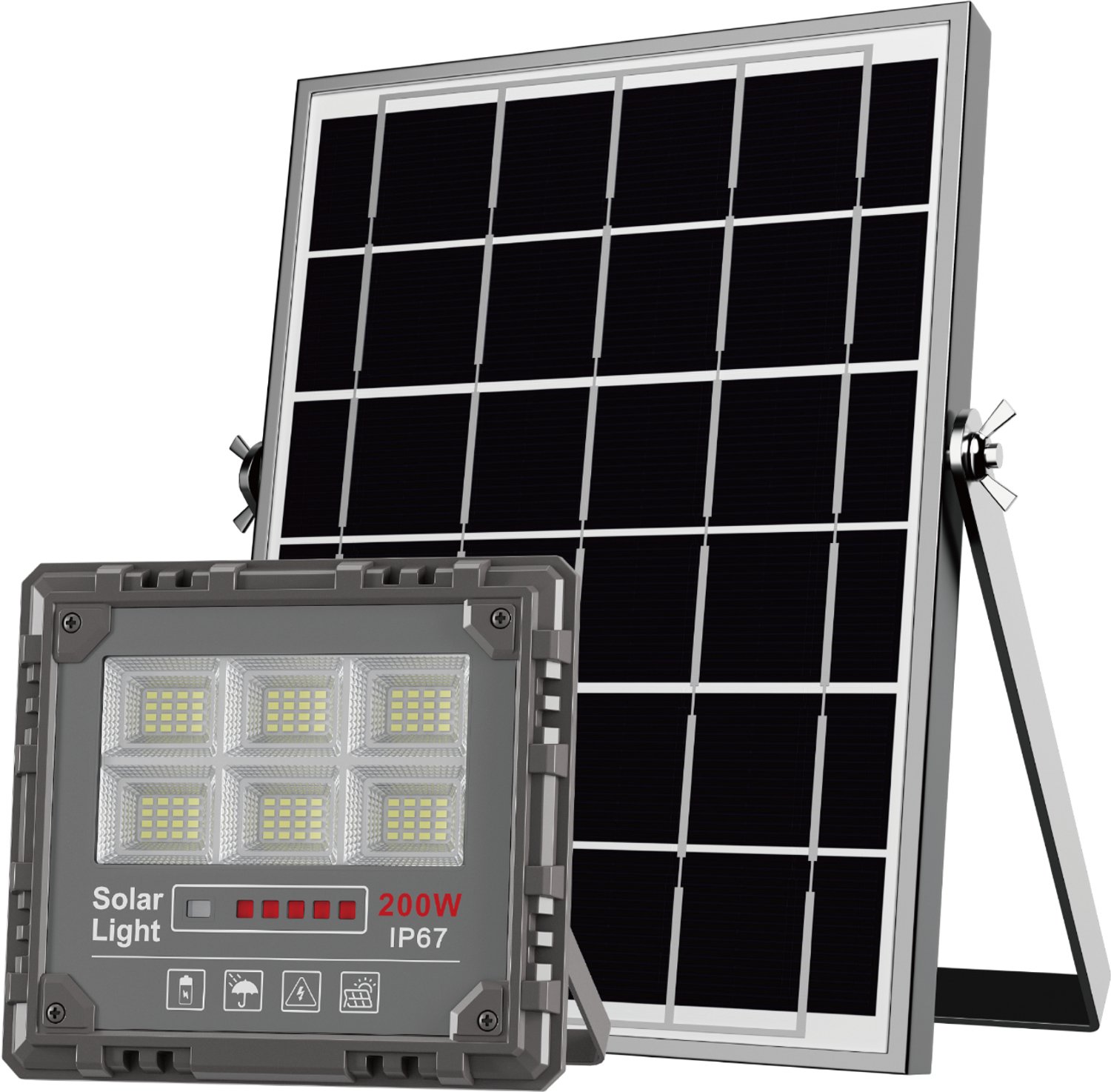 Solar buitenlamp - Monokristallijn zonnepaneel - LiFePO4-accu - Jortan Tech
