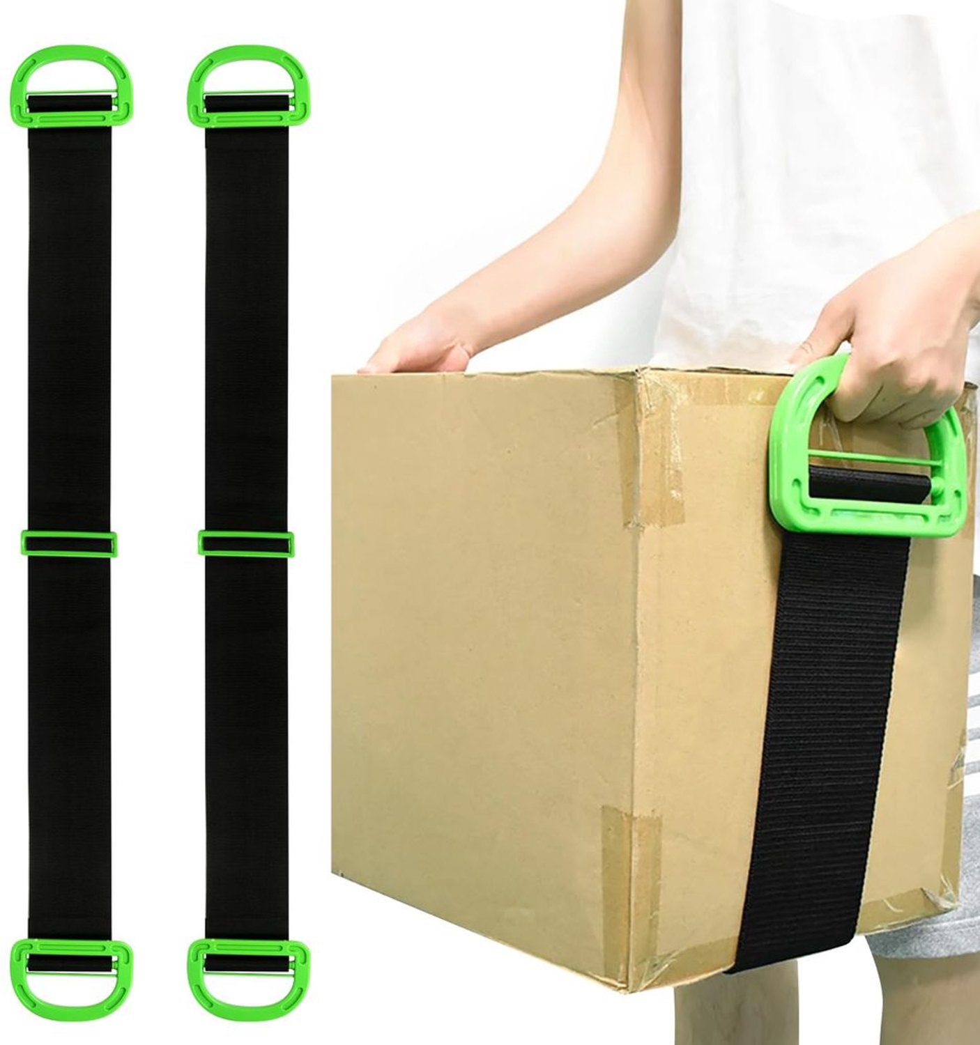 2 stuks verstelbare transportriemen - Verhuizing tot 100 kg