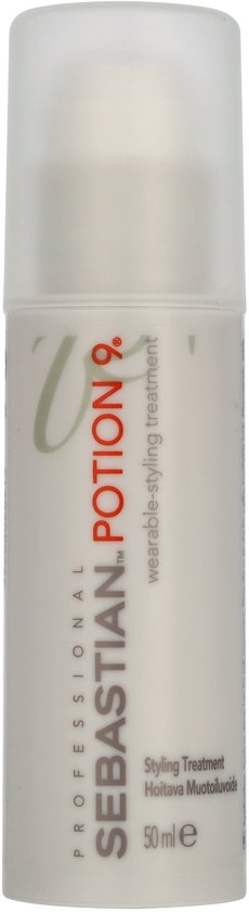 Sebastian Professional Potion 9 stylingbehandeling in een beige fles van 50 ml met een doorschijnende dop.
