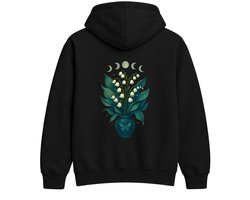 Lelie Hoodie – Mystieke Lelietjes-van-dalen in een Vaas – Natuurlijke Outfit – Unisex Hoodie voor Dames & Heren – Origineel Cadeau