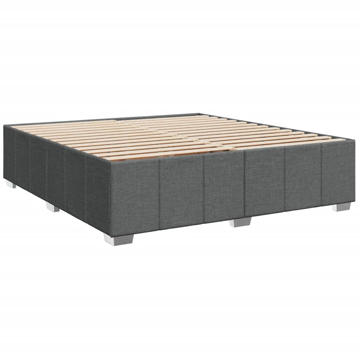 vidaXL Bedframe - Kingsize - 180 x 200 cm - donkergrijs - Inclusief textielbeschermer 500 ml