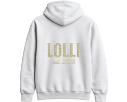 Lolli Hoodie – LOLLIEst. 2025 – Elegant Outfit – Unisex Hoodie voor Dames & Heren – Leuk Cadeau voor Grootmoeders