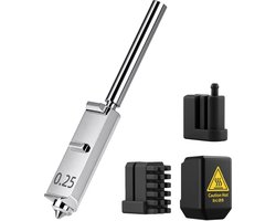 Hotendkit 0,25 mm - Gehard stalen mondstuk - Titaniumlegering