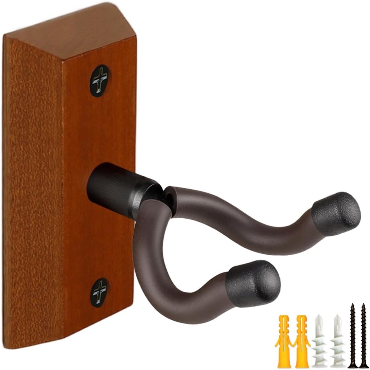 Muurbeugel, Houten gitaarhanger, U-vormige gitaar muurhanger Mount, gitaarhouder haak stand muurbeugel gitaaraccessoires voor akoestiek, elektrische gitaar, banjo, bas, ukelele