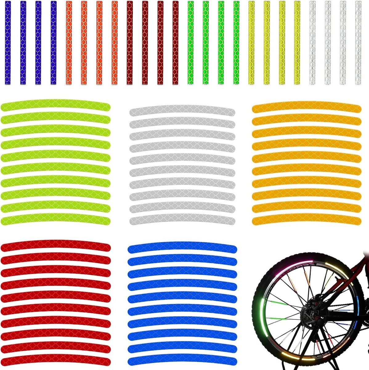 Fatbike accessoires - Reflecterende Spaakreflectoren en Stickers - 75 mm - ABS Materiaal - Veiligheid en Stijl voor Fietsen en Scooters