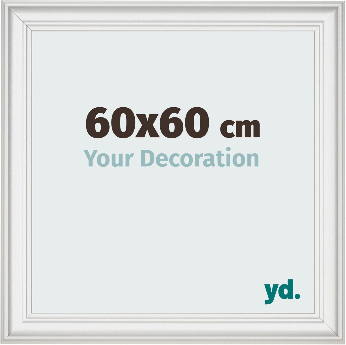yd. Your Decoration - Fotolijst 60x60 cm - MDF - Wit Geveegd - Lazio