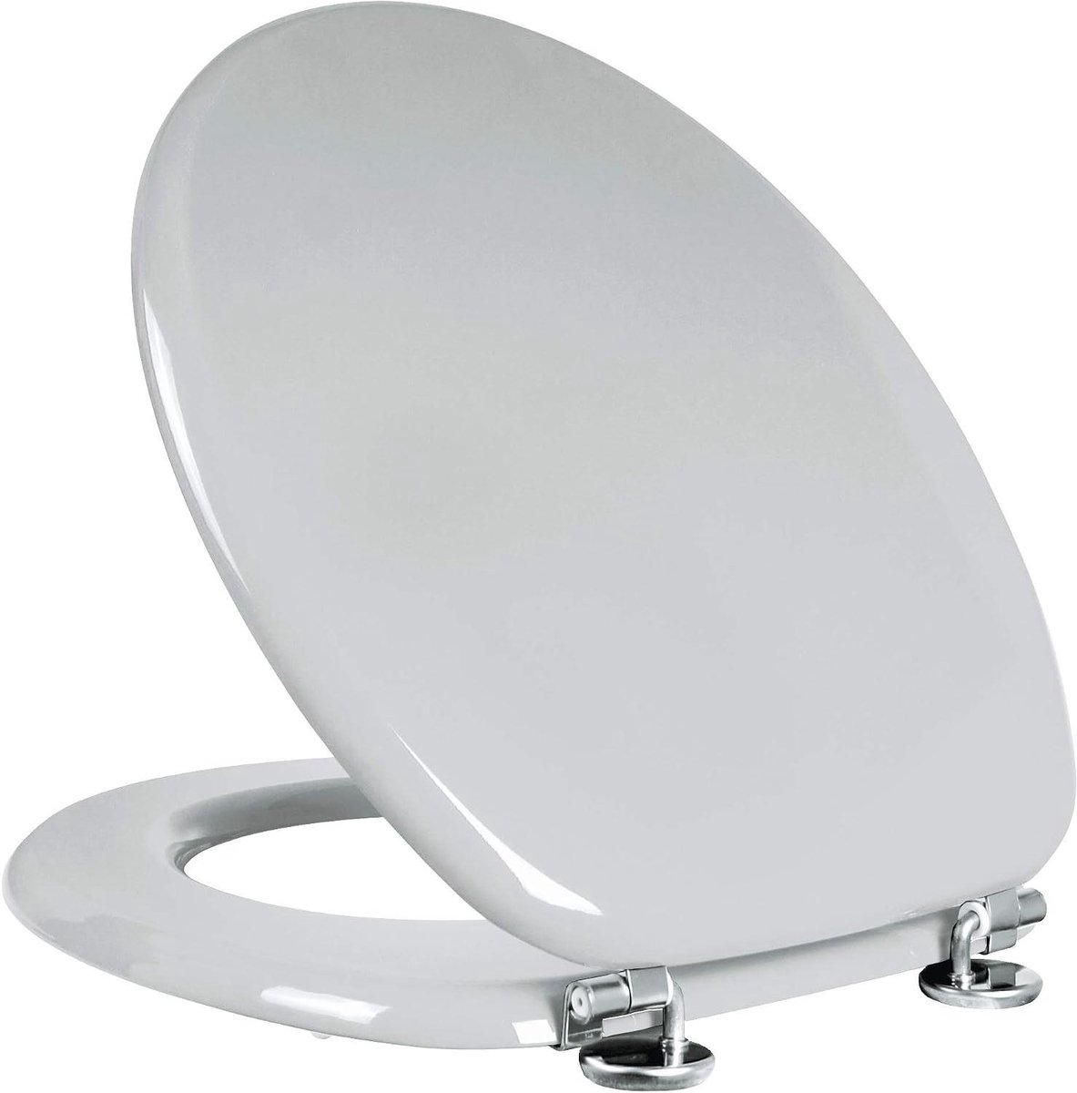 Toiletbril - WC-bril - Badkamer Inrichting - Houten Kern - 43 x 37 cm - Manhattan Grijs