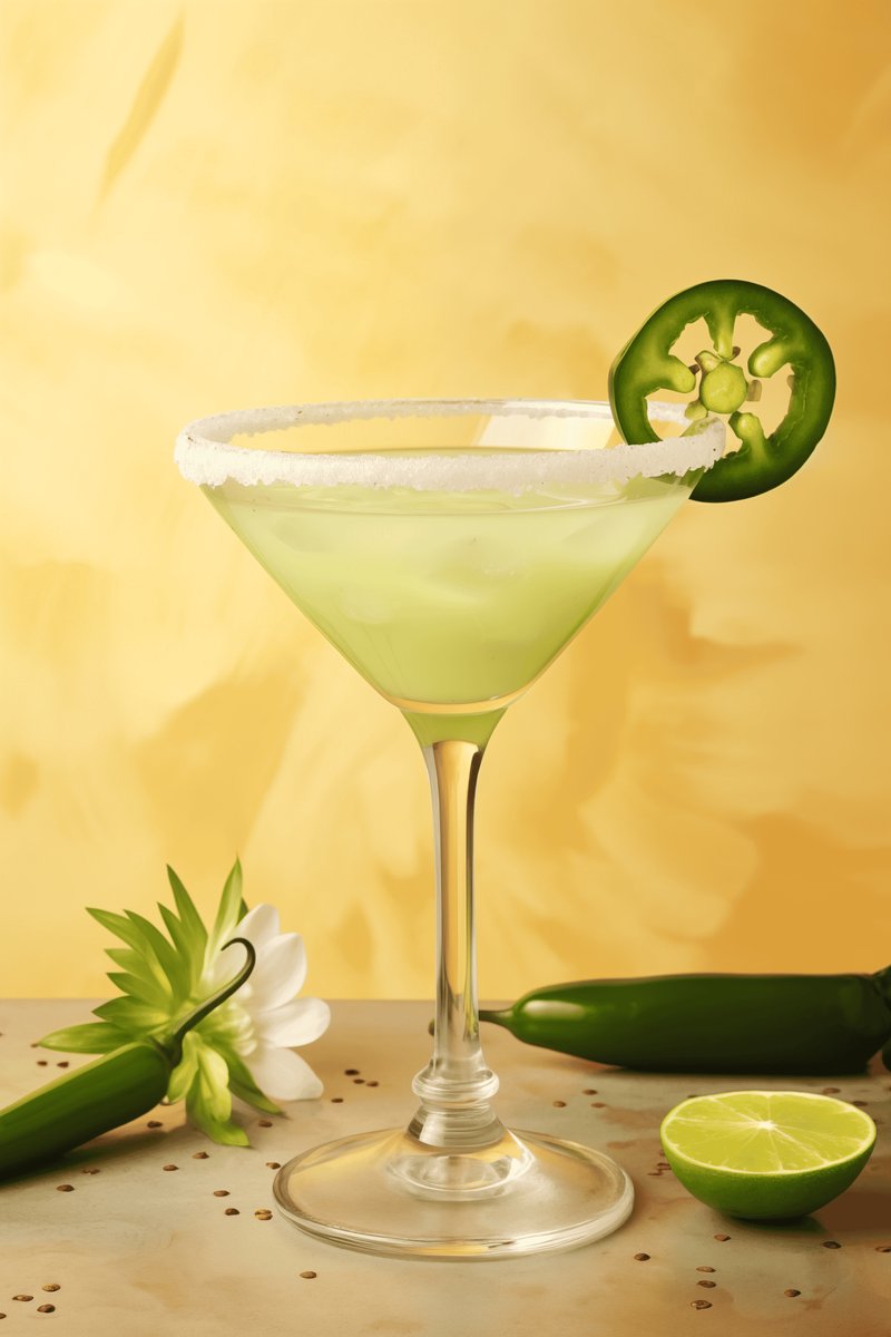 Margarita Poster - Cocktail - Cocktail met Peper - Moderne Kunst - Kamer Decoratie - Drank - Tequila - Terras - Horeca - posters - formaat 30x40cm - Wanddecoratie - XS1853YR