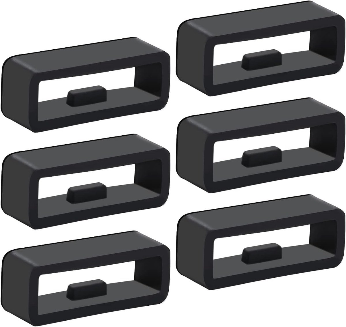 6 Stuks Siliconen Horlogeband Lussen voor 18mm/20mm/22mm Horlogebanden - Vervangingsringen voor Slimme Sporthorloges en Accessoires