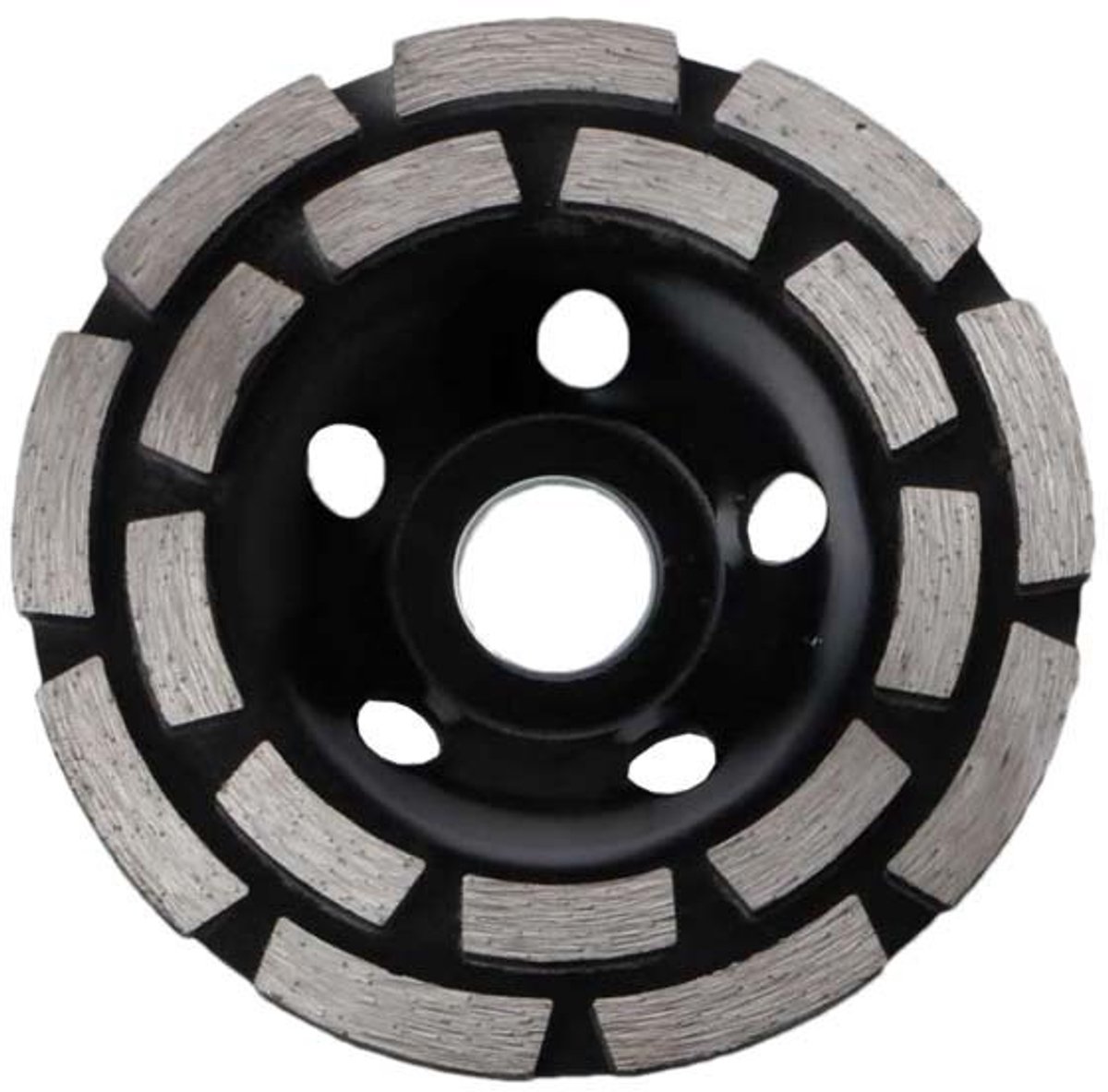 Diamantslijpschijf met een diameter van 125 mm, geschikt voor professioneel gebruik, voor slijpen en bewerken van beton, graniet en natuursteen.