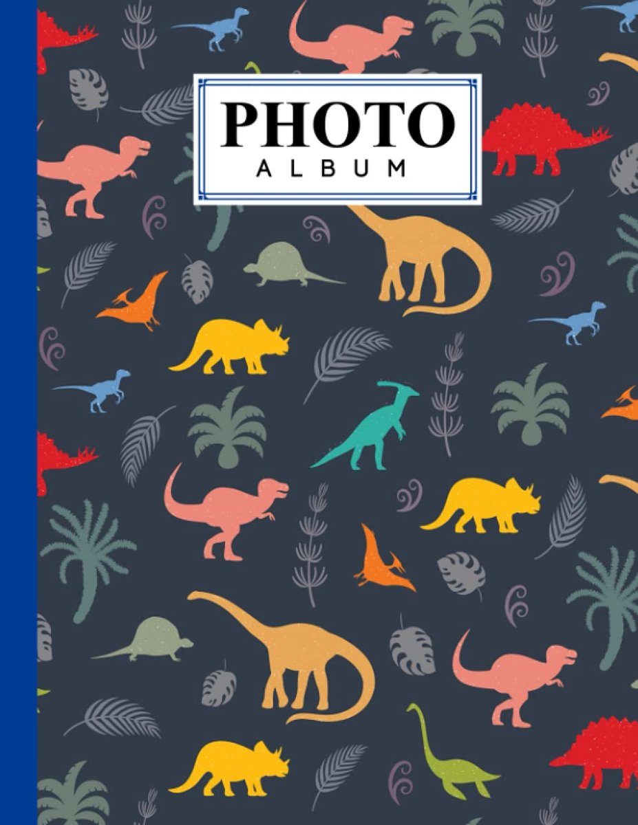 Photo Album: Dinosaurs Album, Large Photo Albums with Writing Space Memo, Extra Large Capacity Picture Album, Family - ShopVlot