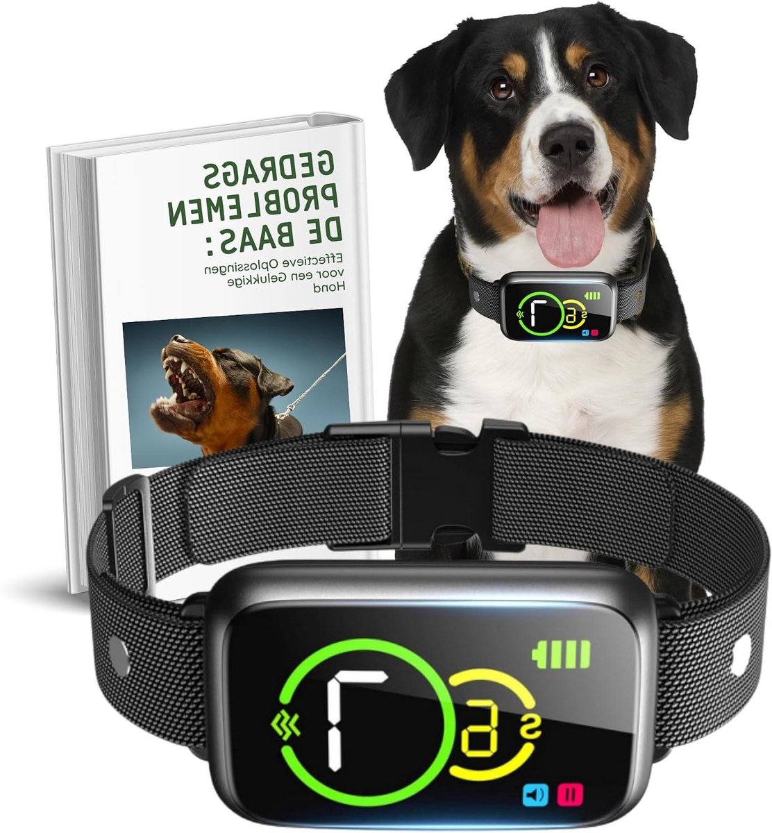 Anti-blafband Hond - Hondenband Training - Gedragscorrectie Hond - AI Detectie - Verstelbaar - Zwart