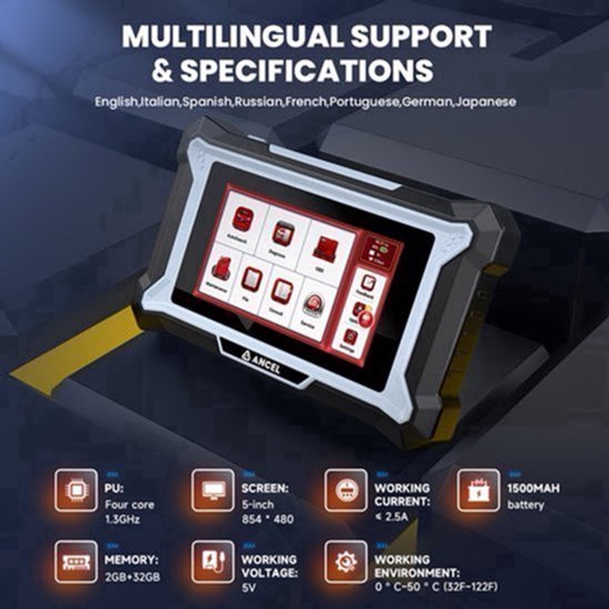 OBD2 Scanner – Autodiagnose Tool – Foutcode Reader – Diagnosetester – Auto Scanner – Uitlezen Motor & Airbagsystemen – Geen Batterij Nodig