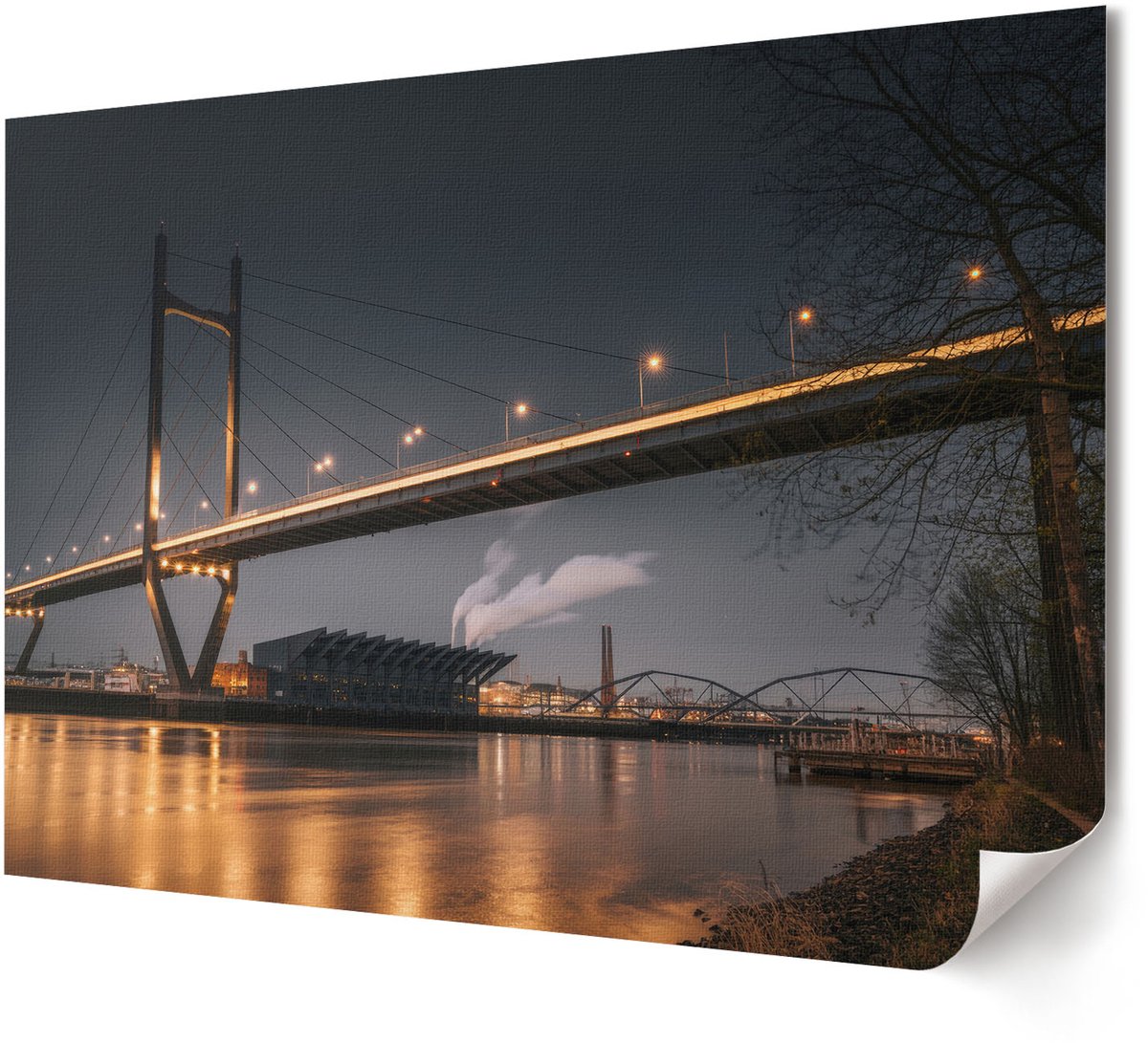 Coloray Polycanvas Wandposter - Snelle Metro, Fotografie - A4 - Geel Wanddecoratie - Rechthoek - Wandkunstwerk - Woonkamer, Slaapkamer, Kantoor - Modern