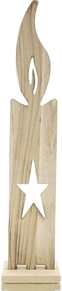 Riffelmacher kerstdecoratie kaarssilhouet naturel 71 cm