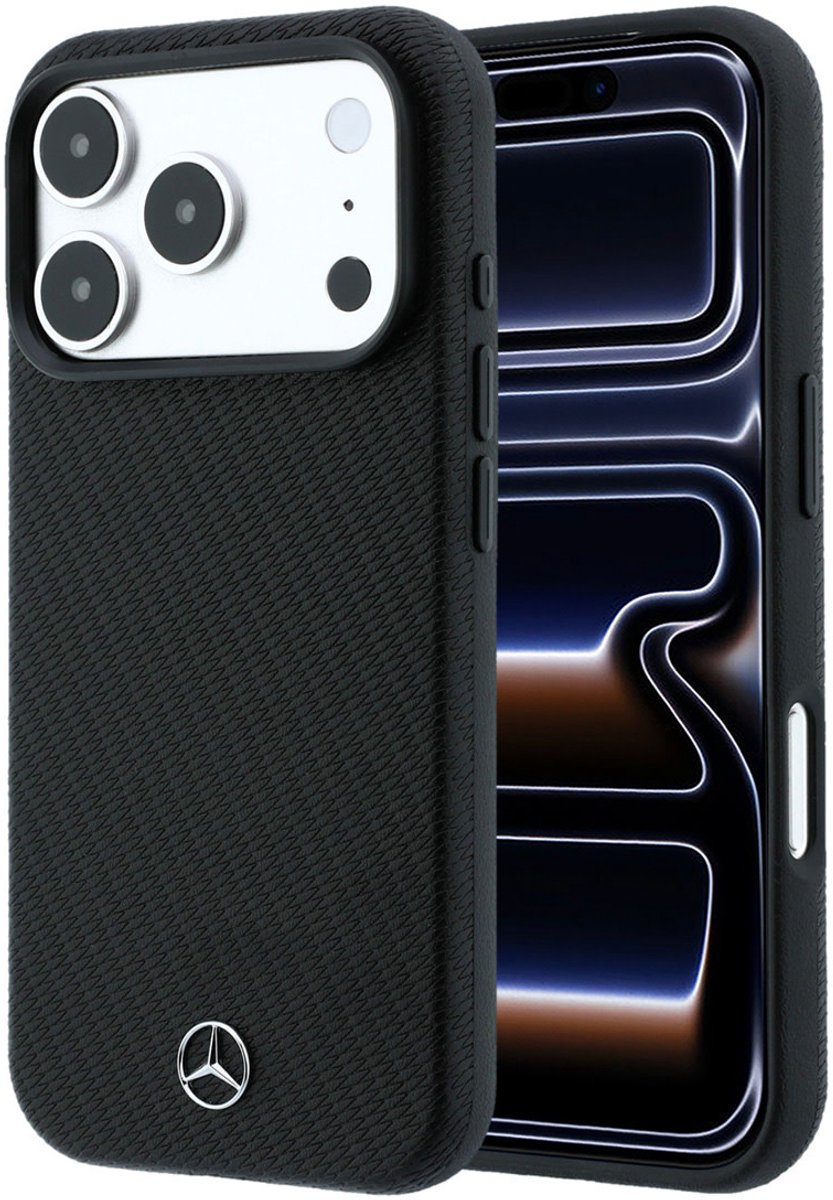 Mercedes-Benz Backcover hoesje voor Apple iPhone 18 Pro - magneethouder - Zwart