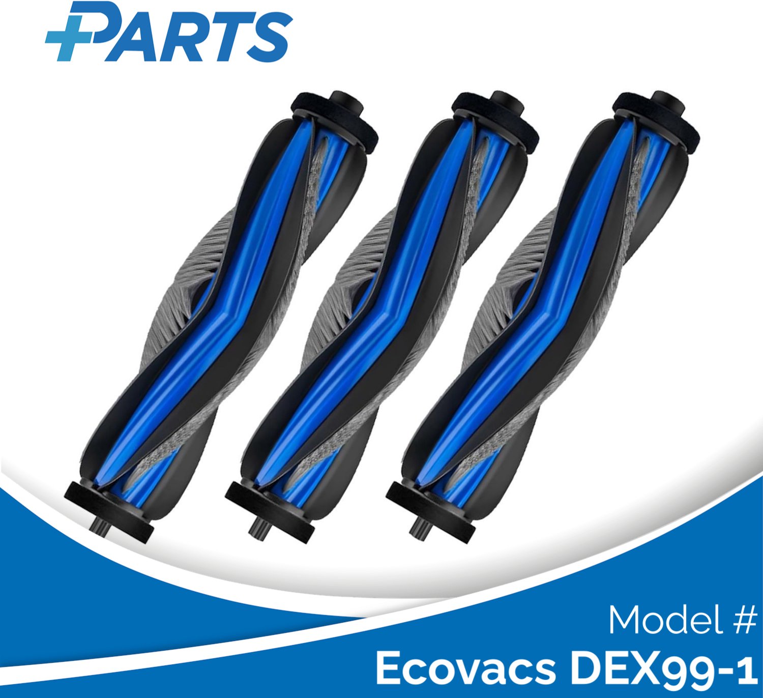 Plus.Parts Ecovacs DEX99-1 Borstels (3 Stuks, Plus.Parts® alternatief voor DMB010030) Overig