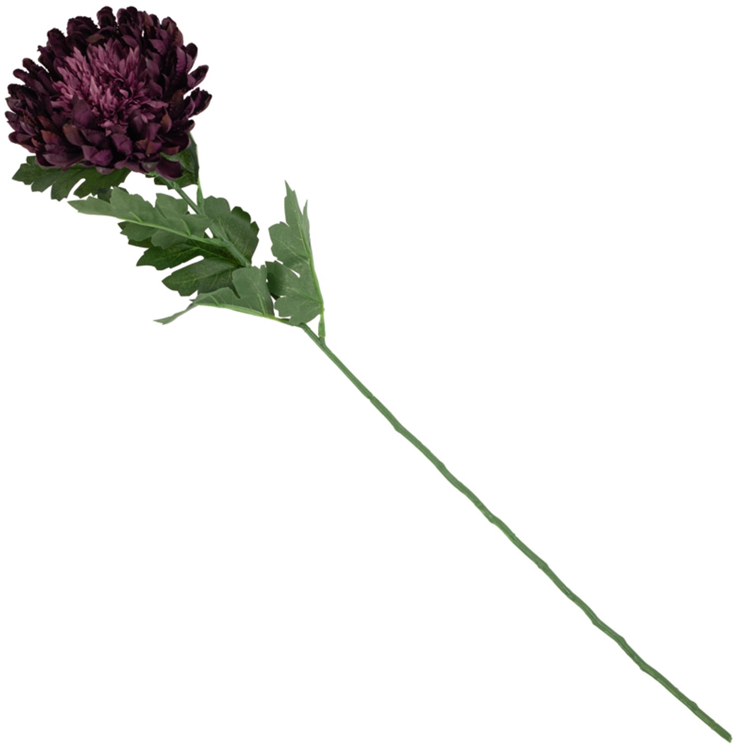 Kunstbloem chrysant 63cm burgundy