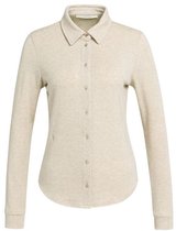 YAYA Jersey melange blouse met kraag/ Kleur Pure Cashmere Grey Melange/ Maat S