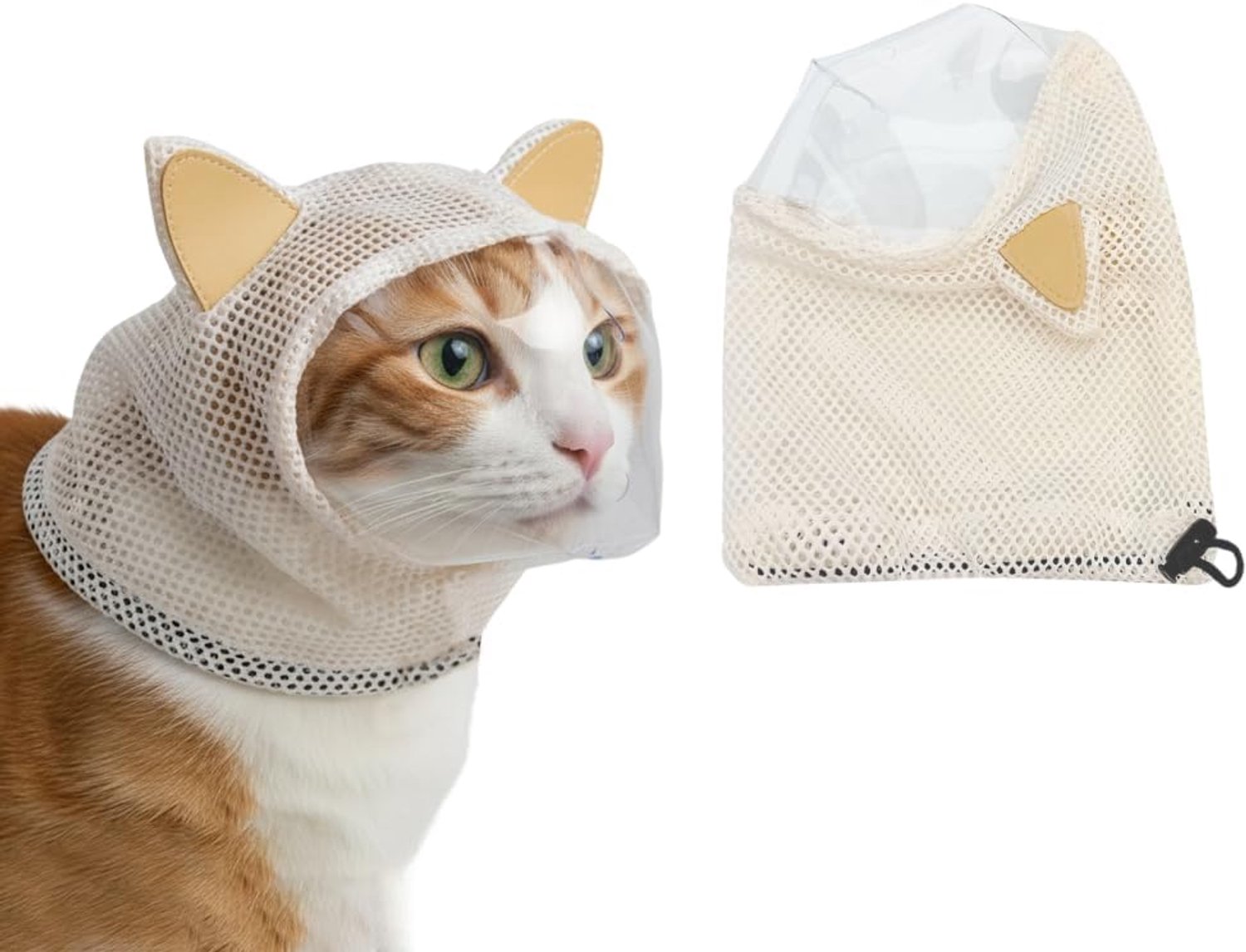 Kattenbijtmasker - ademende muilkorf - verstelbare band - vrij zicht - m-winkel