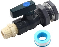 PVC regenton tapkraan set 1 inch - sterk en duurzaam - geschikt voor watertanks - ServiceTopper