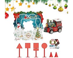 Kersttreinset - Kindertrein - Samen spelen - Educatief speelgoed - 31x28x14 cm - Veelkleurig