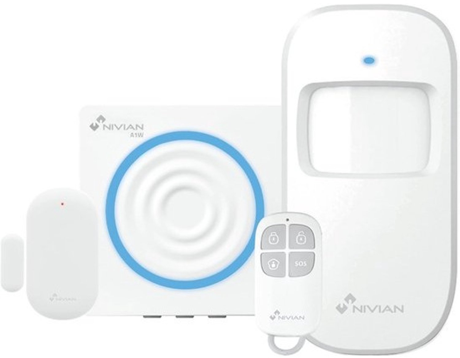 Alarmsysteem voor thuis - Beveiligingsinstallatie - Woning beveiligen - Geen maandelijkse kosten - 20 x 8 x 11 cm