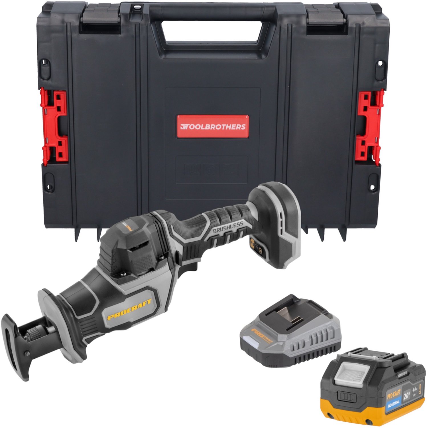 Procraft Industrial RS20Abb Recipro zaag 20 V Brushless Solo - zonder accu, zonder oplader