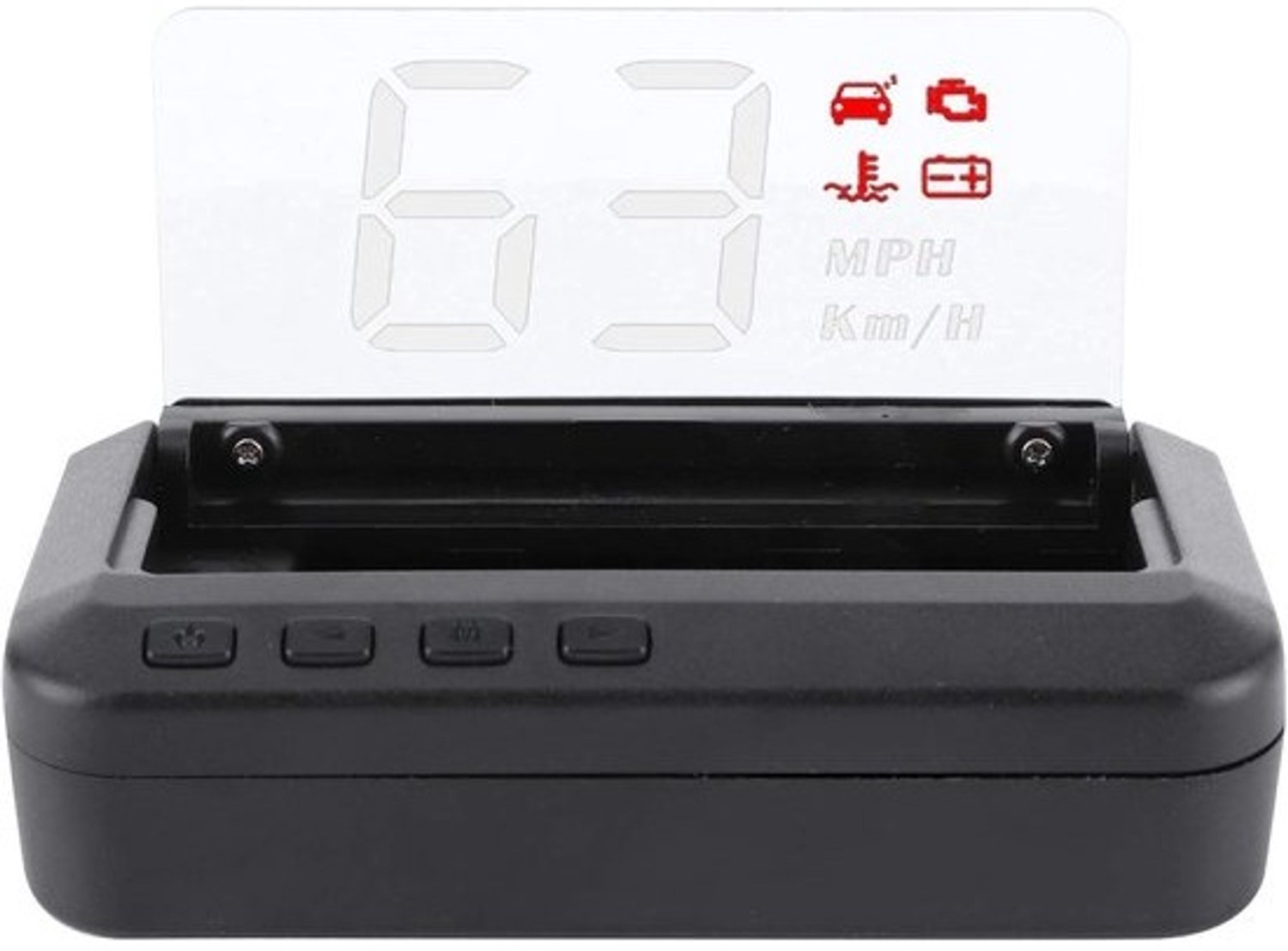 Head-Up Display (HUD) Auto Monitor voor Snelheid, Temperatuur en Voltage - OBD-projector met 3 inch scherm